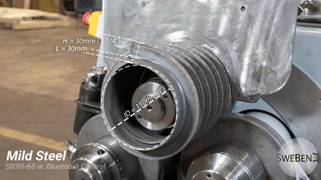 Angle bar spiralling:Flange Forming for Haltom Industries - SB3H-65 - Section Bending by SweBend SB3H-65-07-w-Graphics(LQ)