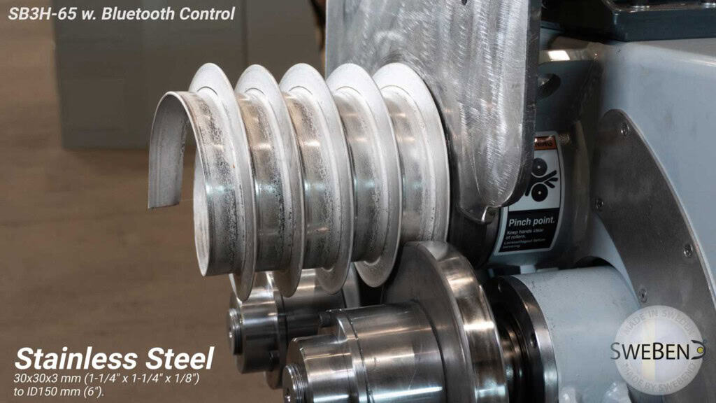 Angle bar spiralling:Flange Forming for Haltom Industries - SB3H-65 - Section Bending by SweBend SB3H-65-13-w.-Graphics(LQ)