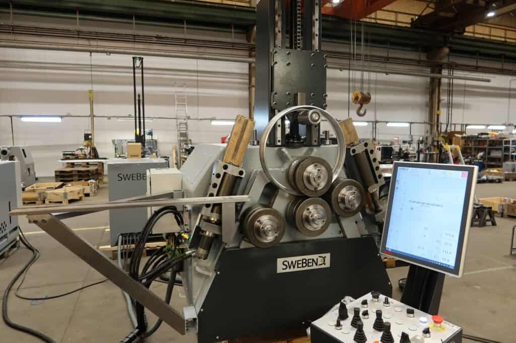 A four-roll SweBend SB4-65S section bending machine (angle roll)