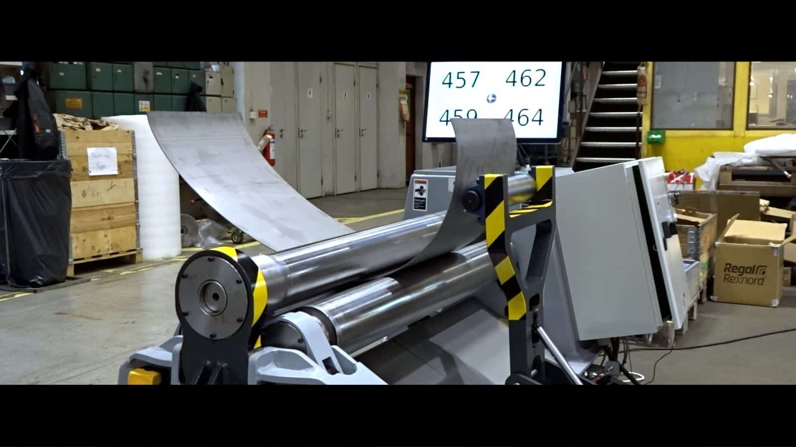 Cone bending on a SweBend PB3-6-4 plate roll with side supports