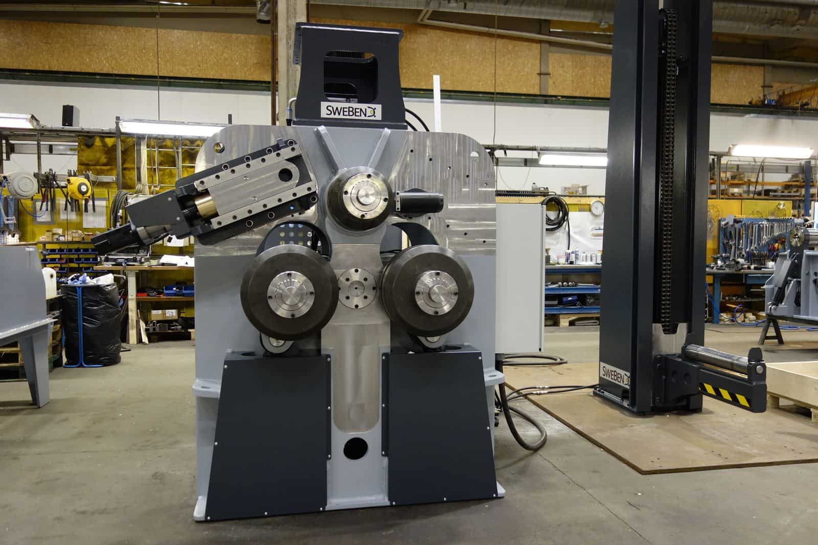 SweBend SB3X-140 heavy-duty section bending machine, front three-roll configuration